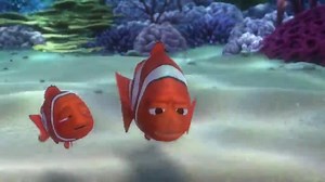 'Hey, what's wrong? What's wrong? While they're busy doing their little impressions, I'm...' - Finding Nemo