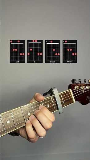 Jouer Wonderwall - OASIS à la guitare acoustique #guitarefacile #oasis #tutoguitare #wonderwall