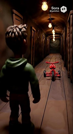 Claymation Horror: The Shining Hallway Reimagined | Scenic Sora Stop-Motion