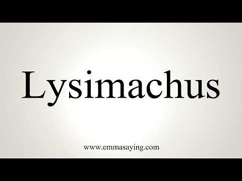 How To Pronounce Lysimachus