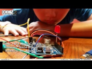 Make a 8*8 Led Matrix Cube with Ultrasonic Sensor interfacing with Arduino uno