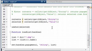 Populating a uicontrol and reading a directory in MATLAB