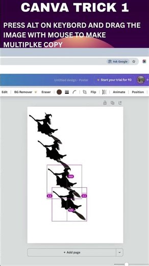 CANVA TRICK 1 HOW TO MAKE MULTIPLE COPY OF ANY IMAGE IN 5 SECONDS