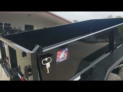 6x12 hawke series dump trailer 10k with 2 way gate and scissor lift