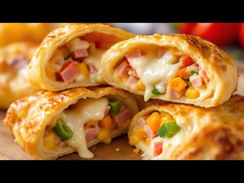Easy and delicious puff pastry pizza recipe – Kids love this snack!