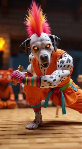 This dog's bo staff skills are INSANE #minecraft #shorts