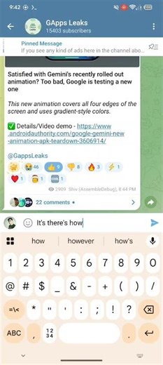 Gboard - Upcoming "Auto switch after apostrophe" feature