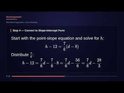 Real-World Application: Linear Modeling