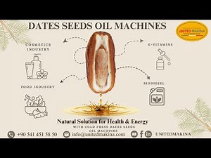 DATES SEEDS COLD PRESS OIL MACHINE - UNITED MAKINA
