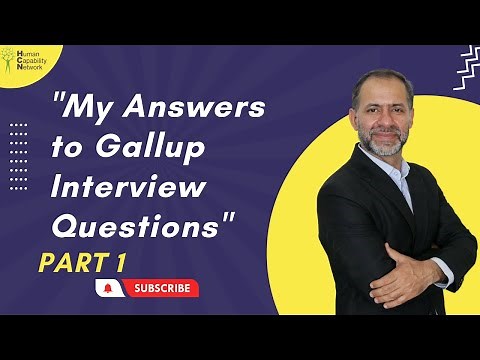 Gallup Interview Questions And My Answers - Part 1