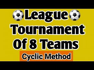 League Tournament Of 8 Teams By Using Cyclic Method। Fixture Draw By Cyclic Method। Cyclic Method