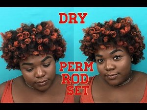 Perm Rod Set on Dry Natural Hair with Lotta Body Setting Lotion