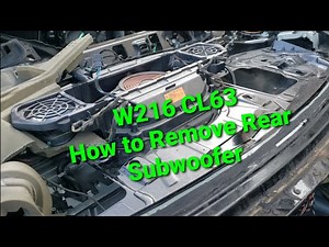 2007-2013 MERCEDES W216 CL63 CL550 CL65 CL600 HOW TO REMOVE REAR DEACK SUBWOOFER ASSEMBLY