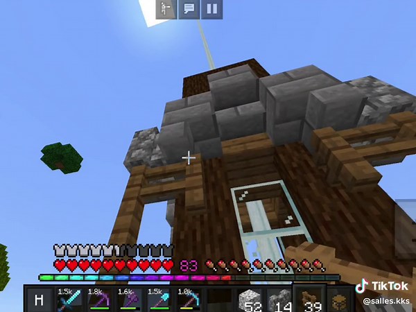 Building a Beacon Tower in Minecraft