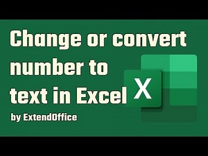 How to change or convert number to text in Excel?