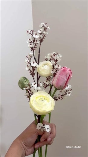 Aesthetic Ranunculus Flower | Easy tissue paper flower #shorts