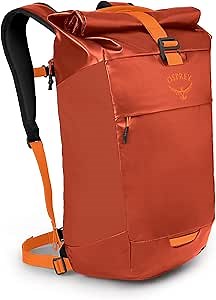 Osprey Transporter Roll Top Laptop Backpack, Top Orange Dawn