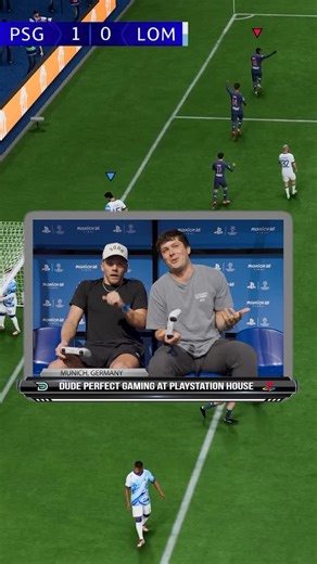 Dude Perfect Gaming™ on Instagram: "Sparky’s gone international! 🌍✈️ Straight from Texas to Germany to get hands-on with EA FC 25 🇩🇪⚽️ 🎮 Watch the full video now on Dude Perfect Gaming’s YouTube channel! #DudePerfectGaming #EAFC25"