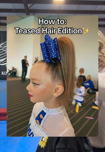 Teased Hair Tutorial for Cheerleading