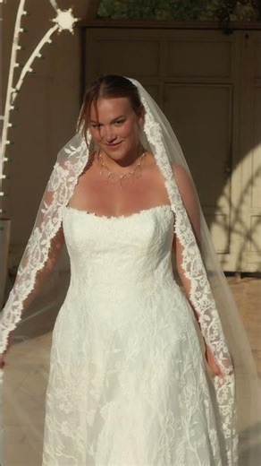 Lillian West Boho lace bridal gown style 66376 #bride #summerbride #bohobride