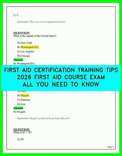 **First Aid Certification 2026: Exam Guide and Training Tips - All You Need to Know**