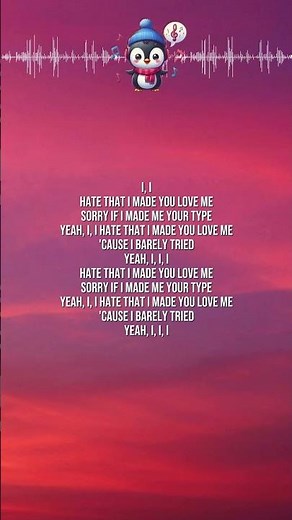 hate that i made you love me Lyrics 🐧 #arianagrande #hatethatimadeyouloveme #tiktok #lyrics #music