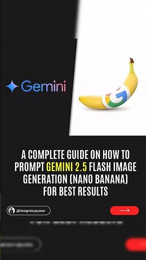 Complete Guide for how to prompt in Gemini 2.5 Flash (Nano Banana 🍌)