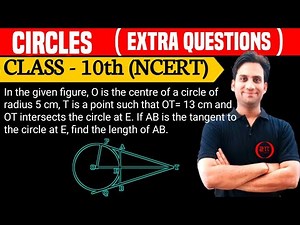 In the given fig., O is the centre of a circle of radius 5 cm, T is a point such that OT = 13 cm and
