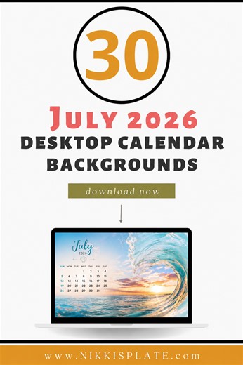 35 Free July 2026 Desktop Calendar Backgrounds (EASY DOWNLOAD)