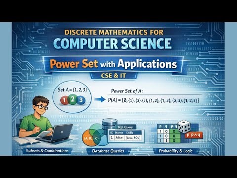 Day 01 | Discrete Mathematics for Computer Science in Hindi | Power Set with Applications | CSE & IT