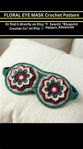 AESTHETIC FLORAL GARDEN SLEEP MASK CROCHET PATTERN PDF | VINTAGE EYE MASK TUTORIAL