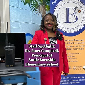 Dr. Janet Campbell easily gets in over 25,000 steps a day, which is more than 11 miles. But she isn’t getting those steps in from running 10Ks or half marathons. Dr. Campbell, who’s been the principal at Annie Burnside Elementary School for six years, doesn’t spend her days sitting in her office. She’s always moving from hallway to hallway and classroom to classroom with a standing desk by her side that she considers her true office. Even when she’s visiting classrooms, she’s stepping in place a