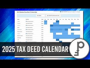 Tax Deed Auction Calendar 2025