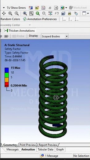 Why Your Springs ALWAYS fail? Simulating a Spring from Scratch #ANSYS