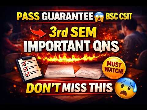👉 BSC CSIT 3rd Semester Important Questions 🔥 PASS GUARANTEE | All Subjects 2082