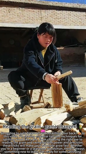 Master Splits Firewood Fast – Easy Tips! 😮