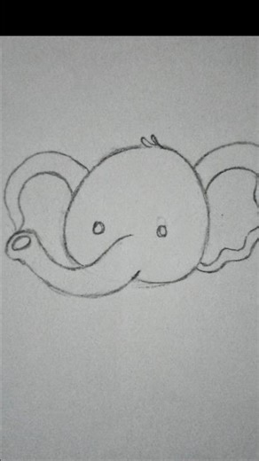 Easy Elephant drawing|| sketch|Elephant 💗💗#shorts