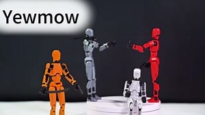Titan 13 Action Figure, New Robot Action Figures with Multiple Accessories, 3D Printed Action Figure, Multi Jointed Action Figures, Dummy Robot 13 Figure Desktop Decorations (Transparently)
