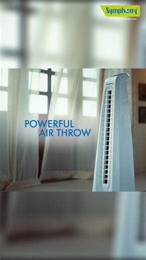 Symphony Surround Bladeless Tower Fan — your portable cooling solution with powerful airthrow and a stylish design. Enjoy cool air anywhere with the Symphony Surround Bladeless Tower Fan, starting at just Rs. 4,491/-. #SymphonyTowerFan #TowerFan #SurroundTowerFan #BladelessTowerFan #StylishCooling | Symphony