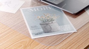 NATRKE Clear Desk Mat, 47.2"x23.6" PVC Transparent Pad, Protector Mat with Round Edge, Heat Resistant & Waterproof Clear Desk Writing Pad, Non-Slip Plastic Desk Pad for Desktop Home