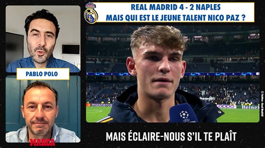 L'histoire fabuleuse de Nico Paz, la nouvelle pépite du Real Madrid 🔥 Pablo Polo de Marca nous dévoile l'histoire de Nico Paz avec le Real Madrid, nous décrypte son style de jeu et revient sur son premier but avec le Real face à Naples en LDC. | Alexandre Ruiz