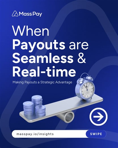 When your payout experience is fast ⚡, reliable, and effortless, it stops being a process and starts becoming a product advantage. MassPay helps platforms make that shift. From operational necessity to strategic differentiator. 🏆🧩#Payments #MassPay #B2B #Payout #FinTech