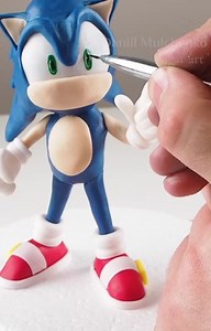 @cake_trends | For more 👉 @cake_trends🔹Cool Sonic Cake Topper Tutorial ⚡💙💙💙 Credit 👉 @dmulchenko | Instagram