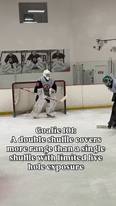 @owen_griffith_goalie does a great job with his pace and use of the double shuffle in this entry simulation drill. #becomeunstoppable | Stop It Goaltending