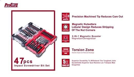 47pc impact screwdriver bit set