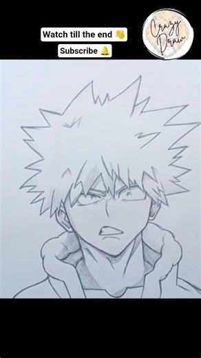 Easy Bakugo Drawing Tutorial 🔥 | Anime Art #shorts