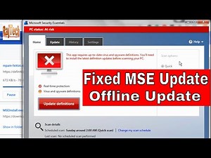 PC Status At Risk Windows 7 in Microsoft Security Essentials Offline Update by RajTech