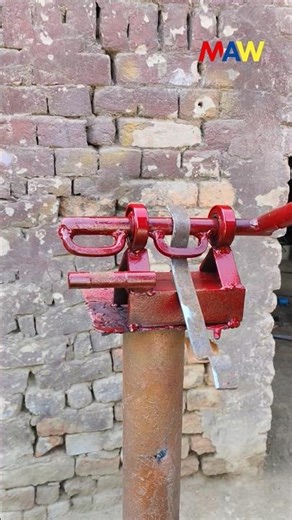 Powerful DIY Iron Bending Tool Demo 💥 #shorts