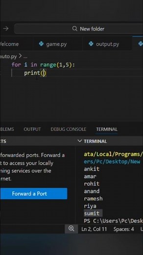 #how to use range in for loop.#coding # coding maths