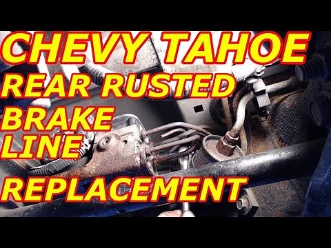 CHEVY TAHOE REAR RUSTED BRAKE LINE REPLACEMENT